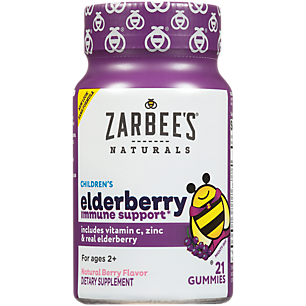 Children's Elderberry Immune Support with Vitamin C, Zinc & Real Elderberry - Natural Berry (21 Gummies)