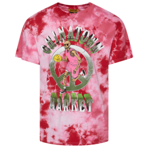 Chinatown Market Mens Chinatown Market Peace & Basketball T-Shirt - Mens White/Pink/Red Tie Dye Size XXL