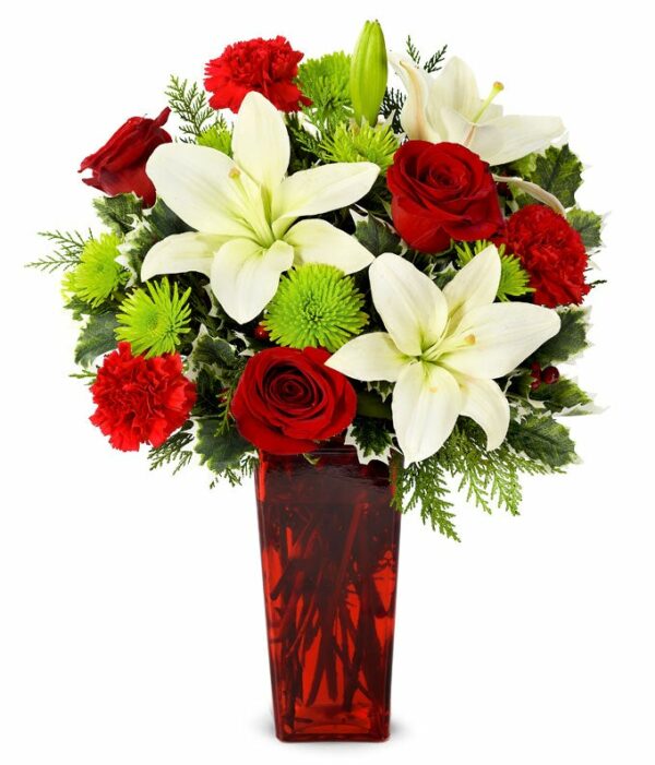 Christmas Flowers: Merry Christmas Wishes Bouquet - Regular