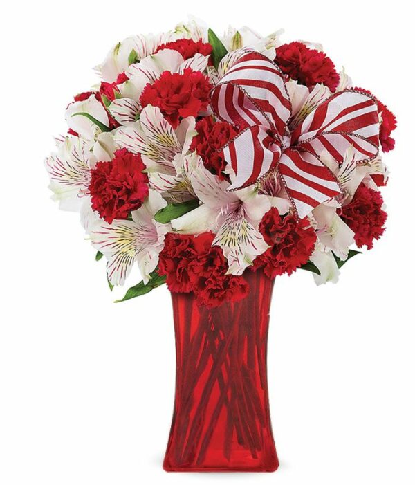 Christmas Flowers: Peppermint Bouquet - Regular