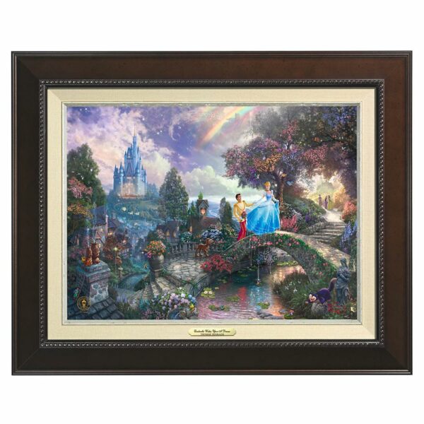 ''Cinderella Wishes Upon a Dream'' Framed Canvas Classic by Thomas Kinkade Official shopDisney