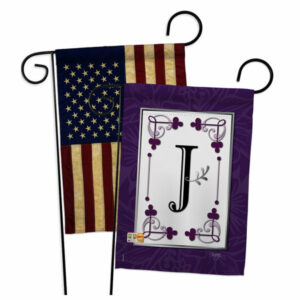 Classic J Initial Interests Simply Beauty Garden Flags Pack