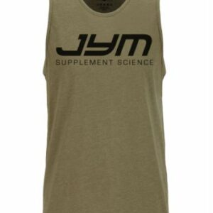 Classic Logo Muscle Tank Military Green Heather Large - Men's Tank Tops JYM Supplement Science