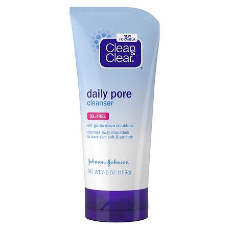 Clean & Clear Daily Pore Face Cleanser For Acne-Prone Skin - 5.5 oz