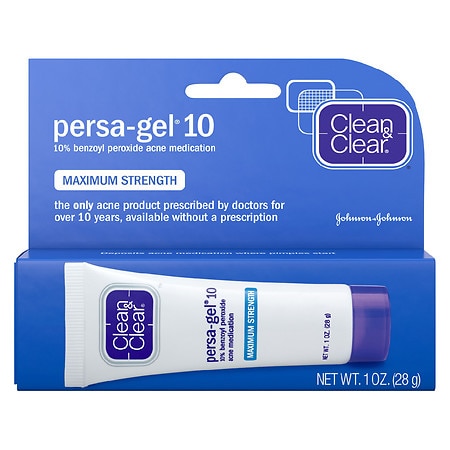 Clean & Clear Persa-Gel 10 Acne Medication With Benzoyl Peroxide Blooming Peony & Cherry - 1.0 oz