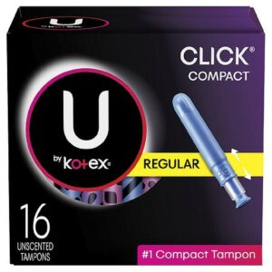 Click Compact Tampons, Regular Absorbency, Unscented - 16.0 ea