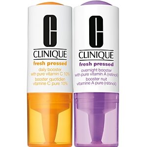 Clinique Fresh Pressed Clinical Daily + Overnight Boosters with Pure Vitamins C 10% + A (Retinol) 1+1 System