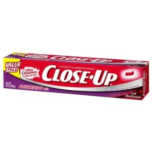 Close-Up Anticavity Fluoride Whitening Toothpaste Gel Cinnamon Red - 8.0 oz