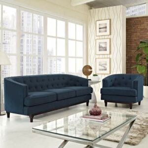 Coast Living Room Set Set of 2 in Azure