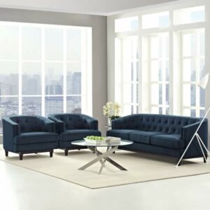 Coast Living Room Set Set of 3 in Azure