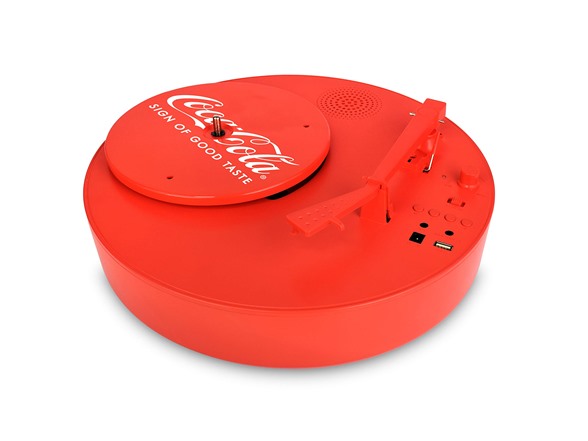 Coca-cola Cct01 Retro Turntable W/ Bluetooth Speaker