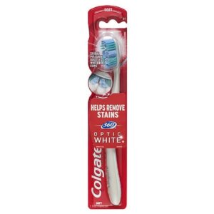 Colgate 360 Optic White Soft Whitening Toothbrush Soft - 1.0 ea
