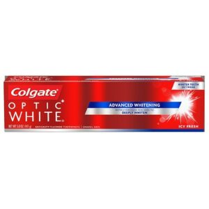 Colgate Optic White Advanced Whitening Anticavity Fluoride Toothpaste Icy Fresh - 5.0 oz