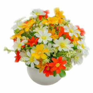 Colorful Plastic Fake Flower Potted Living Room Decoration Home Decor