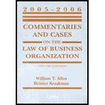 Commentaries and Cases on the Law of Business Organization - Statutory Supplement (2005 - 2006)