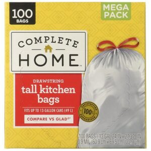 Complete Home Complete Home Tall Kitchen Trash Bags - 100.0 ea