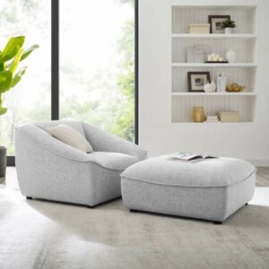 Comprise 2-Piece Living Room Set in Light Gray