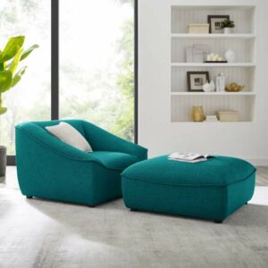 Comprise 2-Piece Living Room Set in Teal