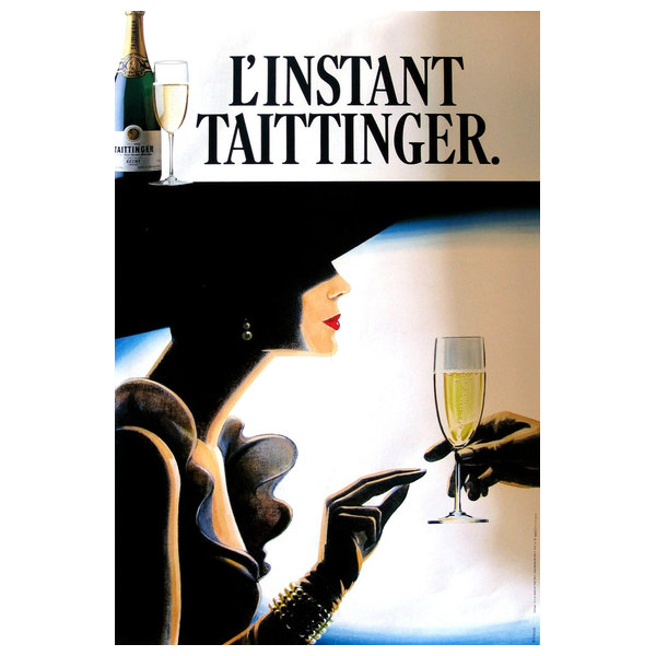 Consigned L'instant Taittinger Authentic Vintage Poster