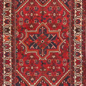 Consigned, Traditional Hand Knotted Living Room Antique Area Rug, Red,