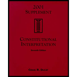 Constitutional Interpretation, 2001 Annual Supplement