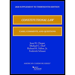 Constitutional Law: Cases, Comments, and Questions - 2020 Supplement