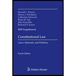 Constitutional Law: Cases Materials and Problems, 2018 Supplement