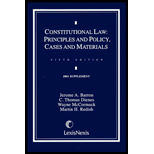 Constitutional Law : Principles and Policy, Cases and Materials, 2001 Supplement