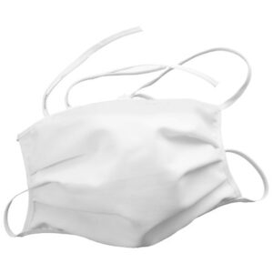 Core Adult Layered Cloth Face Mask with Ties White - 5.0 ea