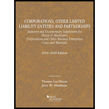 Corporations, Other Limited Liability Entities, Statutory and Documentary Supplement, 2019-2020