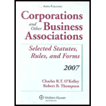 Corporations & Other Business Associations 2007 Statutory Supplement