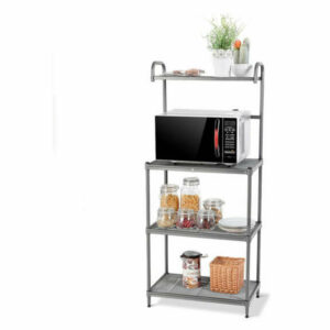 Costway 4-Tier Baker's Rack Microwave Oven Stand Shelves Storage Rack