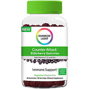 Counter Attack Elderberry Gummies with Vitamin C, Vitamin D & Zinc - Immune Support (60 Gummies)