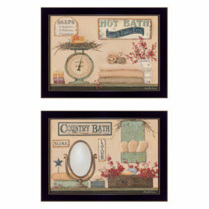 "Country Bath III" Collection By Pam Britton, Printed Wall Art, Black