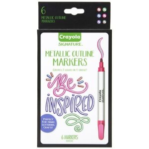 Crayola Metallic Outline Markers, Paint Markers - 6.0 ea