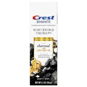 Crest Charcoal 3D White Toothpaste, Whitening Therapy Zesty Mint - 4.1 oz