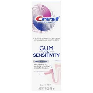 Crest Pro-Health Gum and Sensitivity, Sensitive Toothpaste, Gentle Whitening Soft Mint - 4.1 oz