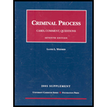 Criminal Process : Cases, Comments and Questions - 2005 Supplement