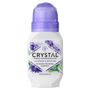 Crystal Essence Mineral Deodorant Roll-On Lavender & White Tea - 2.25 fl oz