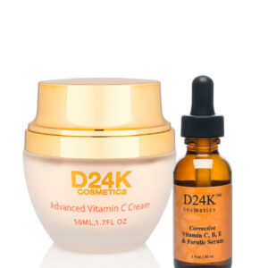 D24K by D'OR 1.7oz Vitamin C Cream & 1oz Corrective Serum