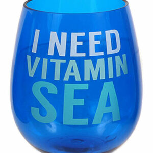 DEI Wine Glasses - 'I Need Vitamin Sea' Stemless Wine Glass