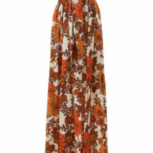 DODO BAR OR ZAZA LONG DRESS L Brown, Orange, White