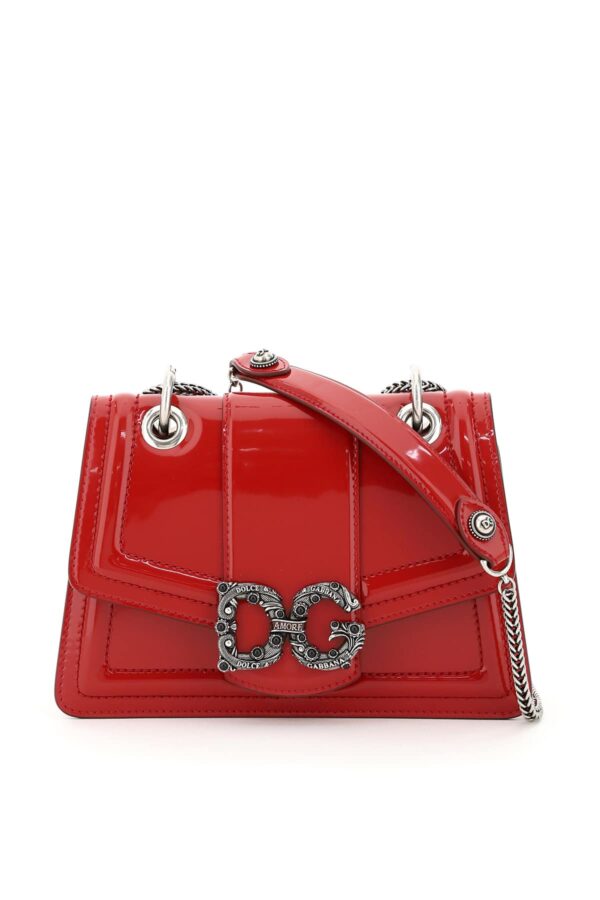 DOLCE & GABBANA DG AMORE BAG OS Red Leather