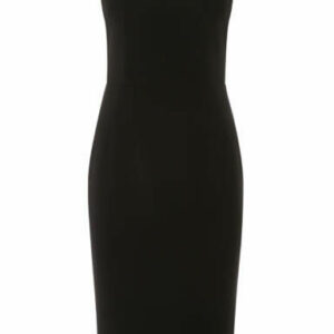 DOLCE & GABBANA SHEATH DRESS 42 Black Wool