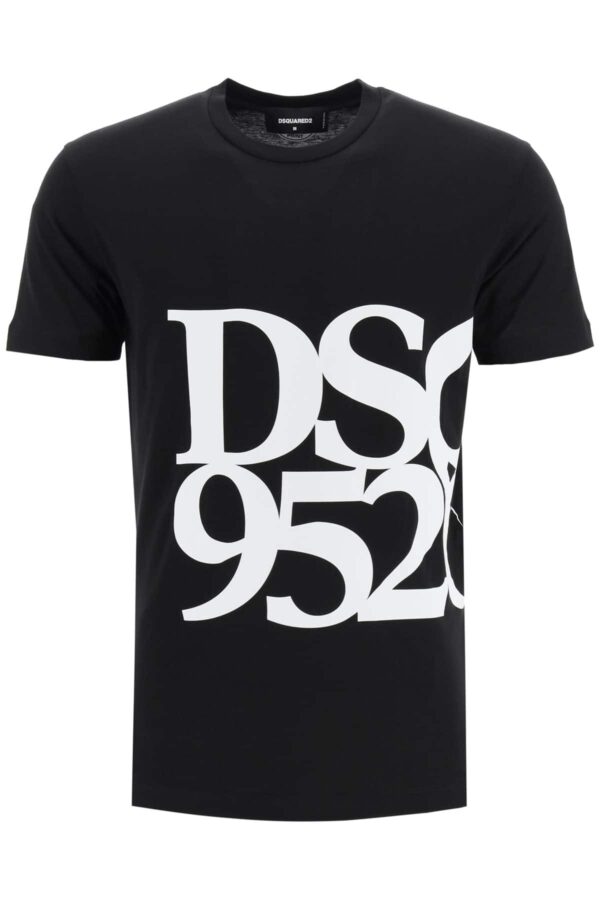 DSQUARED2 ANNIVERSARY T-SHIRT WITH DSQ 95/20 PRINT S Black, White Cotton