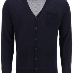 DSQUARED2 CARDIGAN WITH EMBROIDERED LOGO M Blue Wool