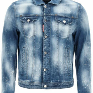 DSQUARED2 DENIM JACKET 46 Blue Cotton, Denim