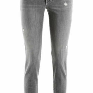 DSQUARED2 JENNIFER CROPPED JEANS 40 Grey Cotton, Denim