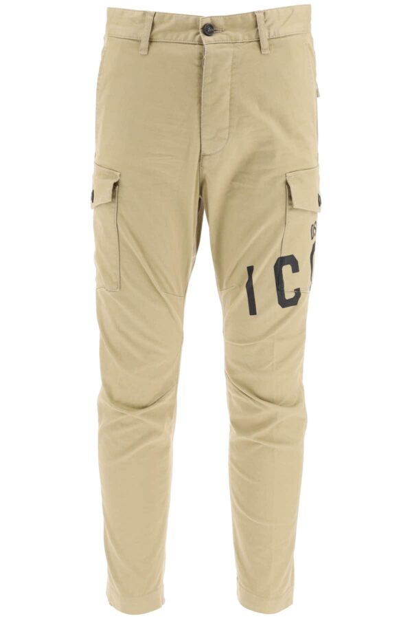DSQUARED2 SEXY CARGO TWILL PANTS 52 Beige Cotton