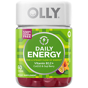 Daily Energy Gummies with Vitamin B12+ CoQ10 & Goji Berry - Tropical Passion (60 Gummies)
